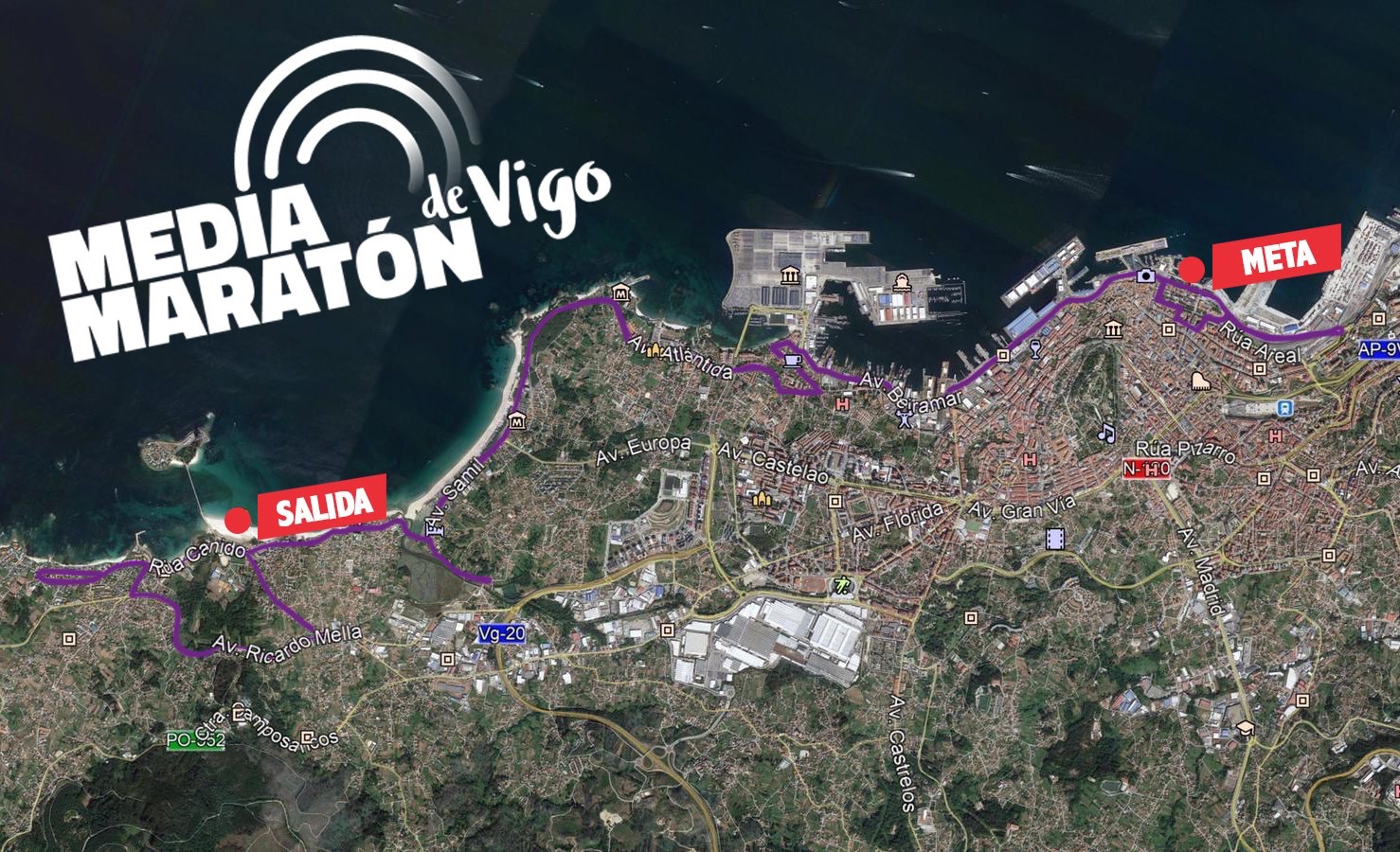 Recorrido definitivo 21 Media Maratón Vigo 17 noviembre 2019 Recorrido definitivo 21 Media Maratón Vigo 17 noviembre 2019